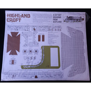 Vintage Rare Highland Croft 3D Paper Cut Out Souvenir Model From Scotland New